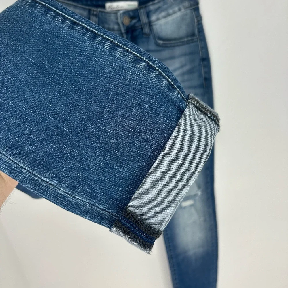 KanCan for Maurices Boyfriend‎ Fit Distressed Jeans Size 24 Medium Wash 26x29
